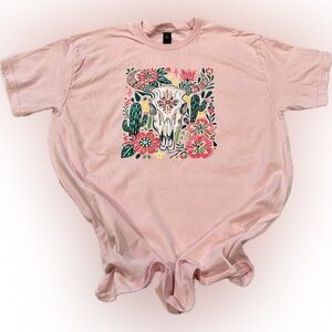 Gildan Pink Western T-Shirt